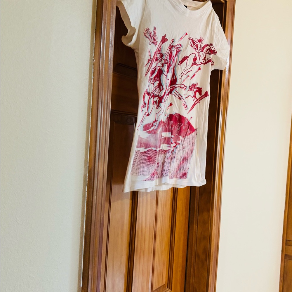 Graphic Red and White Women’s Shirt, Vintage Y2K - Picture 4 of 8